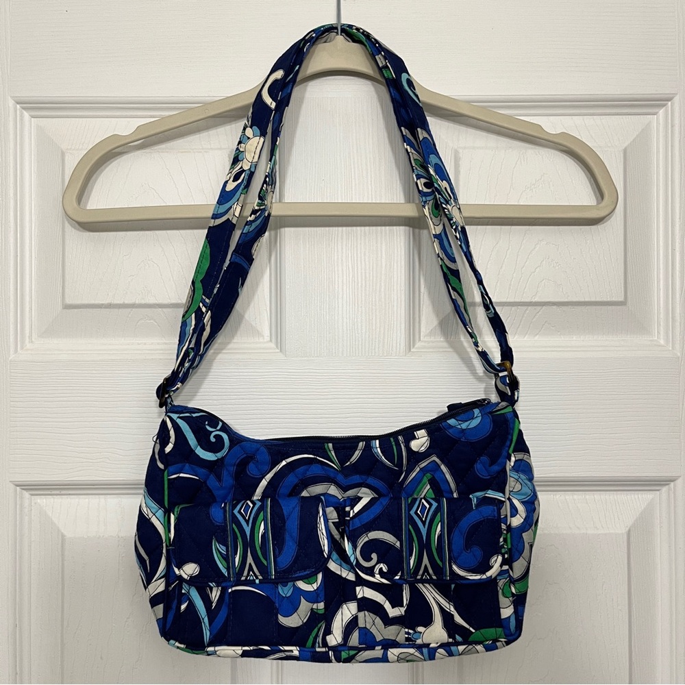 Vera Bradley Mediterranean Blue Libby versatile crossbody shoulder bag purse